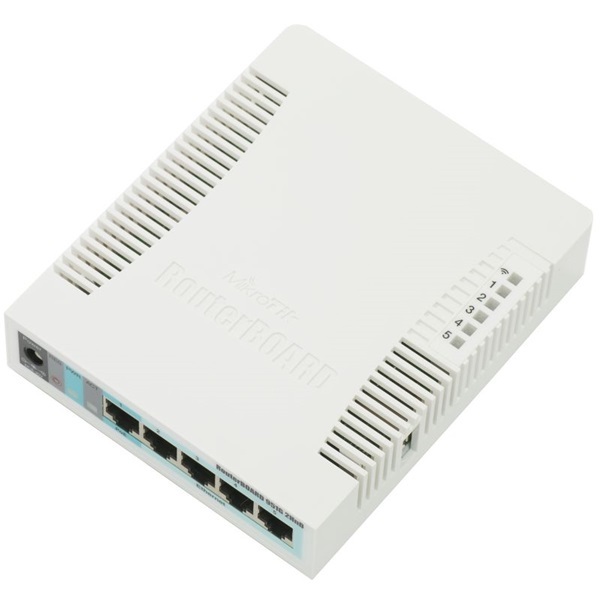 (RB951G-2HnD) Access Point, 5x gigabit wireless-b/g/n, USB, passzív PoE