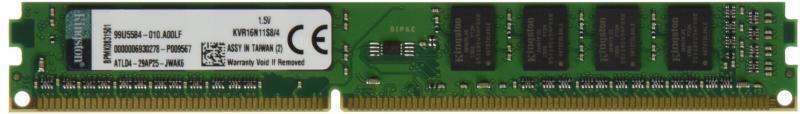 4GB DDR3 1600MHz CL11 DIMM (KVR16N11S8/4) 4GB DDR3 1600MHz CL11 DIMM (KVR16N11S8/4)