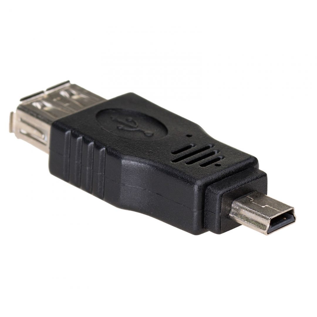 Akyga AK-AD-07 USB-AF/miniUSB (5-p&oacute;lus&uacute;) adapter Black